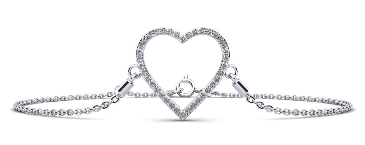 Perfect Heart Diamond Adjustable Diamond Bracelet with 0.30 ct.(finished) 1.2mm