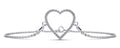 Perfect Heart Diamond Adjustable Bracelet Lab-Grown Diamond  with 0.30 ct.(finished) 1.2mm