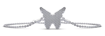 Sparkling Butterfly Diamond Adjustable Diamond Bracelet with 0.54 ct.(finished) 1mm