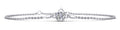 Solitaire Brilliant Round Diamond Adjustable Diamond Bracelet with 0.35 ct.(finished) 4.5mm