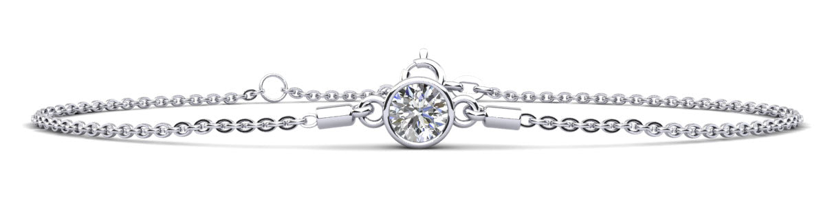 Solitaire Brilliant Round Diamond Adjustable Diamond Bracelet with 0.35 ct.(finished) 4.5mm