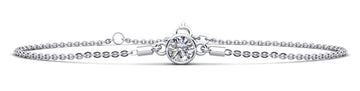 Solitaire Brilliant Round Diamond Adjustable Bracelet Lab-Grown Diamond  with 0.50 ct.(finished) 5mm