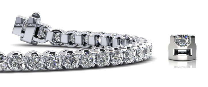 Captivating Shimmer Diamond  Tennis Bracelet with 4.92 ct.(finished) 3.2mm