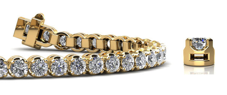 Captivating Shimmer Diamond  Tennis Bracelet with 4.92 ct.(finished) 3.2mm