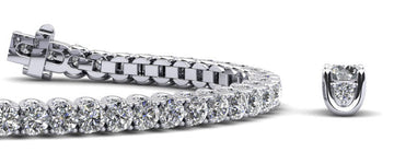 Boundless Brilliance Diamond  Tennis Bracelet with 8.82 ct.(finished) 1.3mm, 3.5mm