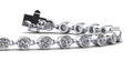 Diamond Drops Single Link Bezel Bracelet Diamond  with 6.00 ct.(finished) 4mm