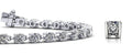 Stylish Sweetheart Diamond Tennis Diamond Bracelet with 5.49 ct.(finished) 3.6mm