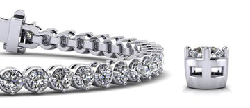 Dazzling Four Prong Diamond  Tennis Bracelet with 2.21 ct.(finished) 2mm