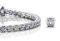 Lotus Flower Diamond  Tennis Bracelet with 2.42 ct.(finished) 2.25mm