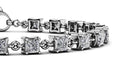 Unique Princess Cut Diamond Link Tennis Diamond Bracelet with 2.26 ct.(finished) 2.5mm
