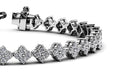 Fleur Diamond Cluster Diamond Bracelet with 2.90 ct.(finished) 1.75mm