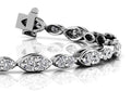 Dual Marquise Link Diamond Bracelet with 3.46 ct.(finished) 2.3mm, 2.9mm