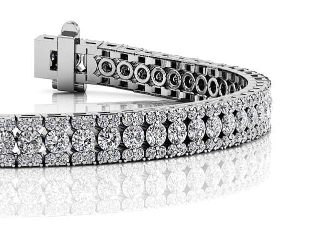 Radiant Diamond Tennis Bracelet Diamond  with 5.80 ct.(finished) 1.2mm, 2.5mm