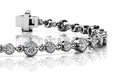 Milgrain Chain Link Diamond Bracelet Diamond  with 2.05 ct.(finished) 2mm, 3mm