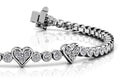 Three Hearts Of Love Diamond Bracelet with 2.11 ct.(finished) 2mm