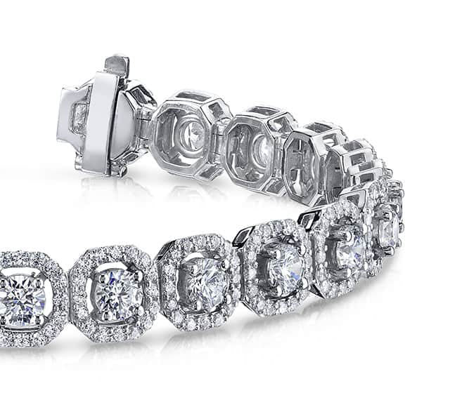 Octagon Red Carpet Diamond Bracelet Diamond  with 4.94 ct.(finished) 1mm, 3mm