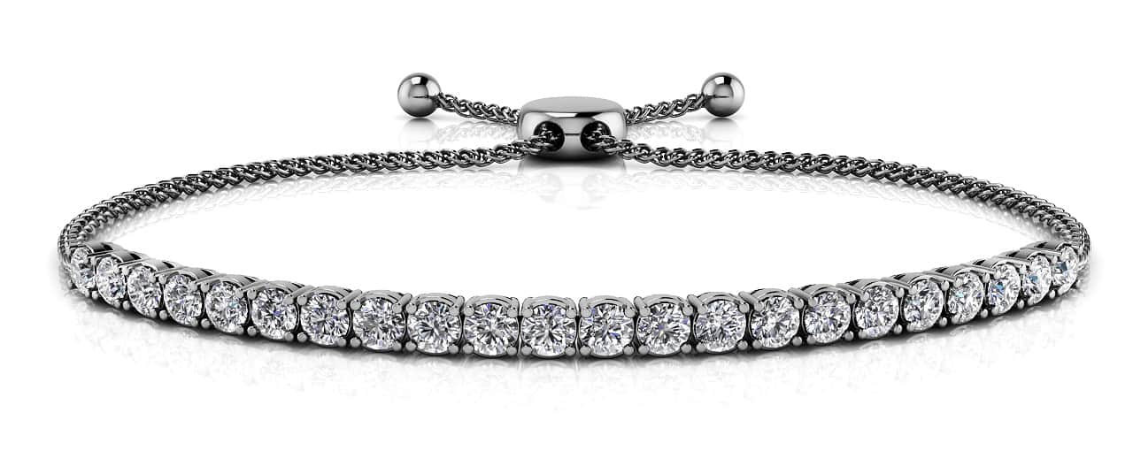 Timeless Dreams Adjustable Bracelet Diamond  with 2.88 ct.(finished) 3.5mm