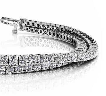 Double Strand Flexible Diamond Bracelet Diamond  with 7.56 ct.(finished) 2.5mm