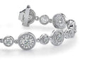 Double Diamond Circle Link Bracelet Diamond  with 2.99 ct.(finished) 1.2mm, 2.5mm, 3.5mm