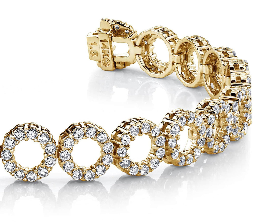 Dynamic Diamond Circle Link Bracelet Diamond  with 5.06 ct.(finished) 1.6mm