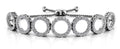 Adjustable Circle Link Diamond Bracelet Lab-Grown Diamond  with 2.52 ct.(finished) 1.6mm