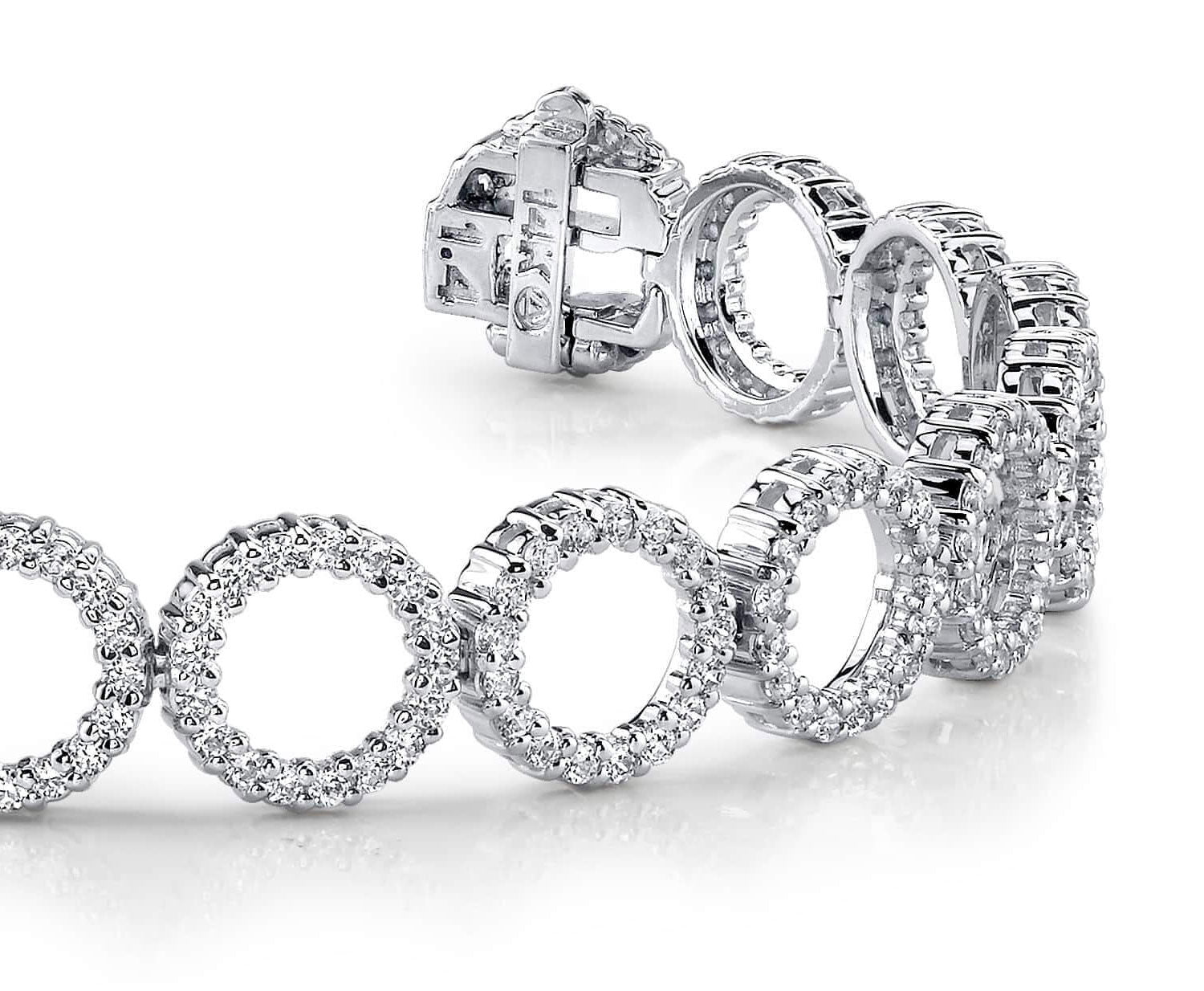 Dripping With Diamonds Circle Link Bracelet Diamond  with 3.98 ct.(finished) 1.4mm
