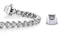 Solid Nugget Diamond  Tennis Bracelet with 1.06 ct.(finished) 1.6mm