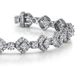Spotlight Princess Cut Diamond Bracelet Diamond  with 5.74 ct.(finished) 1.2mm, 2.5mm, 2.7mm
