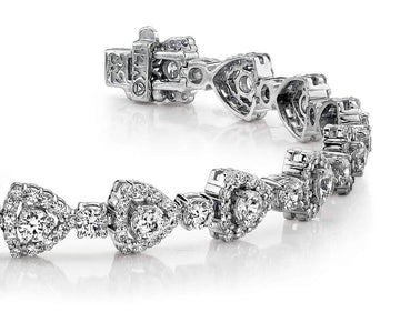 Triangular Diamond Link Bracelet Diamond  with 5.59 ct.(finished) 1.2mm, 2.7mm