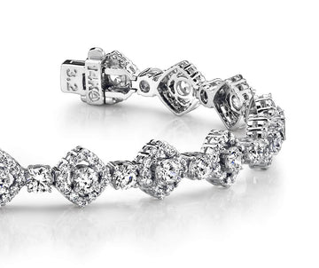 Square Link Diamond Bracelet Lab-Grown Diamond  with 5.29 ct.(finished) 1.2mm, 2.7mm