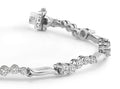 Wavy Journey Diamond Bracelet with 3.00 ct.(finished)