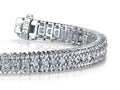 Flashy Prong Set Diamond Bracelet Diamond  with 4.49 ct.(finished) 1.1mm, 2.1mm