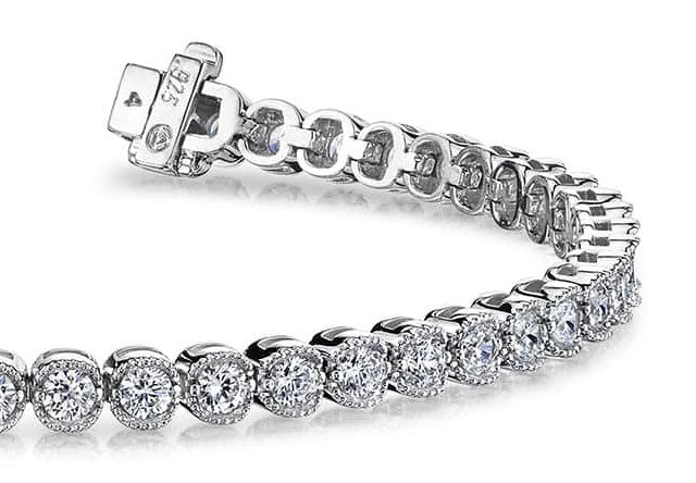 Vintage Dreams Tennis Bracelet Diamond  with 5.04 ct.(finished) 3.2mm