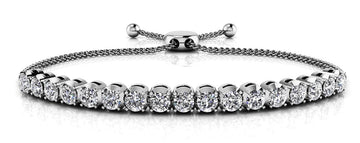 Classic 4 Prong Adjustable Diamond Bracelet with 0.69 ct.(finished) 2mm