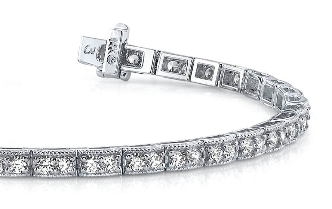 Vintage Double Diamond Box Bracelet Diamond  with 1.98 ct.(finished) 1.8mm
