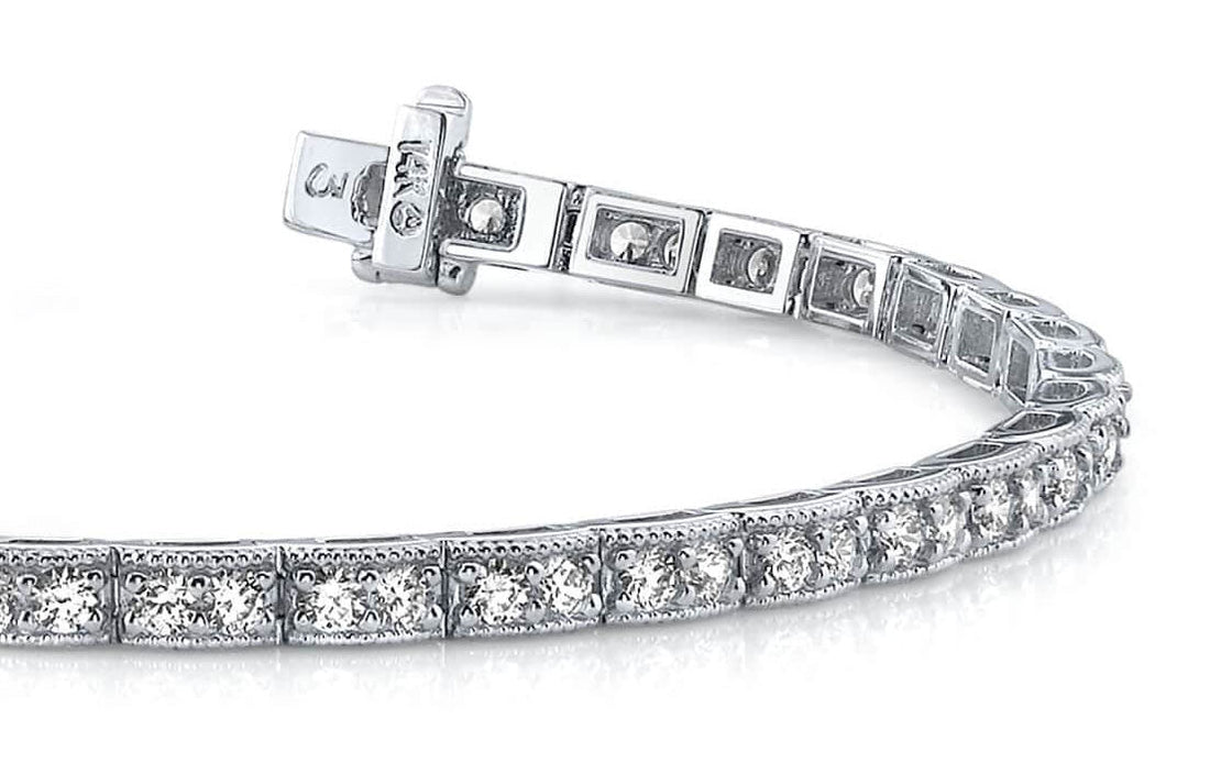 Vintage Double Diamond Box Bracelet Diamond  with 1.98 ct.(finished) 1.8mm