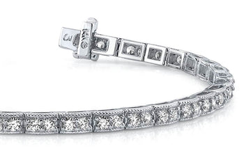 Vintage Double Diamond Box Bracelet Diamond  with 1.98 ct.(finished) 1.8mm