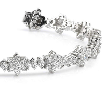 Diamond Cluster Bracelet Diamond  with 5.10 ct.(finished) 1.9mm, 2.2mm, 2.6mm
