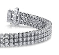 Triple Strand Diamond Bracelet Diamond  with 5.30 ct.(finished) 1.8mm