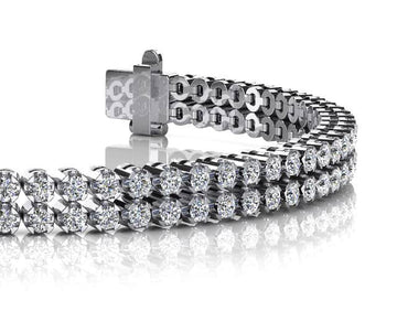 Double Row Diamond Bracelet Diamond  with 3.69 ct.(finished) 1.8mm