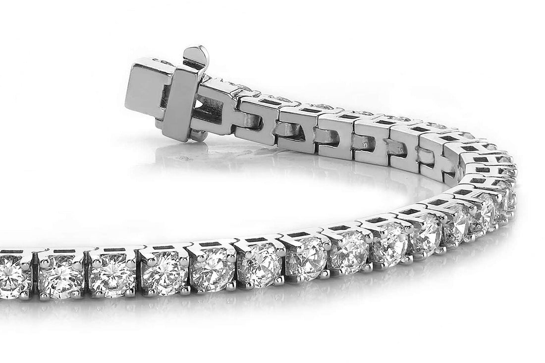 Timeless Four Prong Diamond Tennis Bracelet with 4.96 ct.(finished) 2.8mm