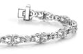 Three Across Crown Link Diamond Bracelet Diamond  with 2.05 ct.(finished) 2mm, 3mm