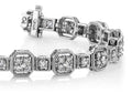 Vintage Quad Square Diamond Bracelet Diamond  with 3.00 ct.(finished) 2mm, 2.5mm