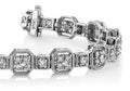 Vintage Quad Square Diamond Bracelet Diamond  with 2.04 ct.(finished) 1.7mm, 2.2mm