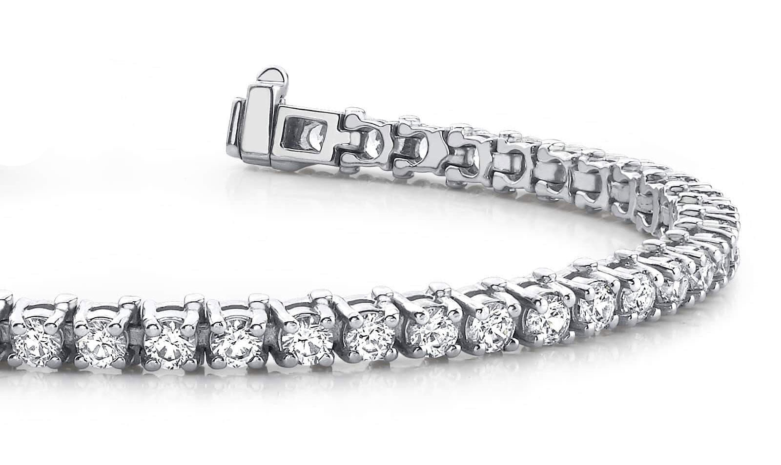 Classic Four Prong Round Diamond  Tennis Bracelet with 2.02 ct.(finished) 1.9mm