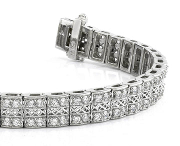 Filigree Diamond Bracelet Diamond  with 3.04 ct.(finished) 1.7mm