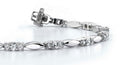 Elliptical Link Diamond Bracelet with 2.05 ct.(finished) 2mm, 3mm