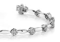 Diamond Cluster Link Bracelet In Diamond with 2.10 ct.(finished) 1.6mm, 1.9mm
