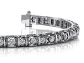 Cross Directional Link Diamond Bracelet Lab-Grown Diamond  with 1.51 ct.(finished) 1.9mm