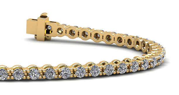 Classic Link Diamond  Tennis Bracelet with 3.96 ct.(finished) 2.8mm